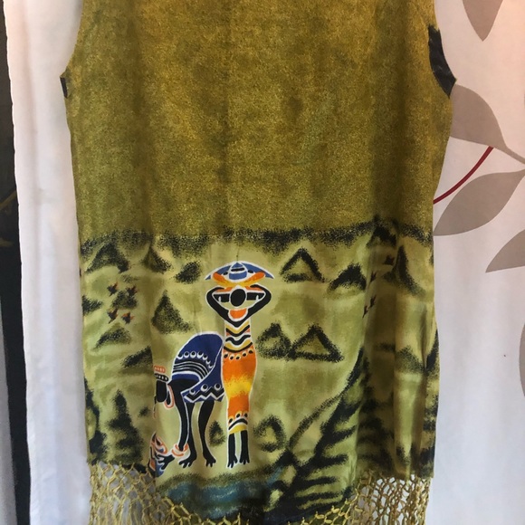 Women African design 2pc top and scarf - Picture 3 of 5